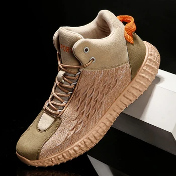 

2020 Spring Mens Trail Running Shoes High Top Walking Shoes For Men Outdoor Youth Sports Shoes Comfortable Men Shoe Sneakers