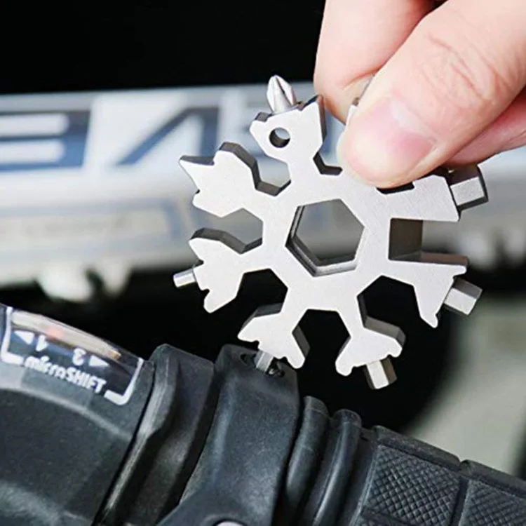 

18 In 1 Multi-function Tool Card Portable Snowflake Wrench Screwdriver Camping Accessories Outdoor Camping Travel Gadget