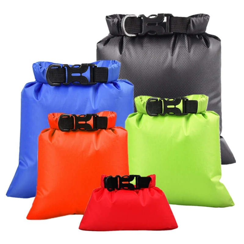 

5Pcs/Set Colorful Outdoor Swimming Surfing Waterproof Bag Camping Rafting Storage Dry Bag With Adjustable Strap Hook