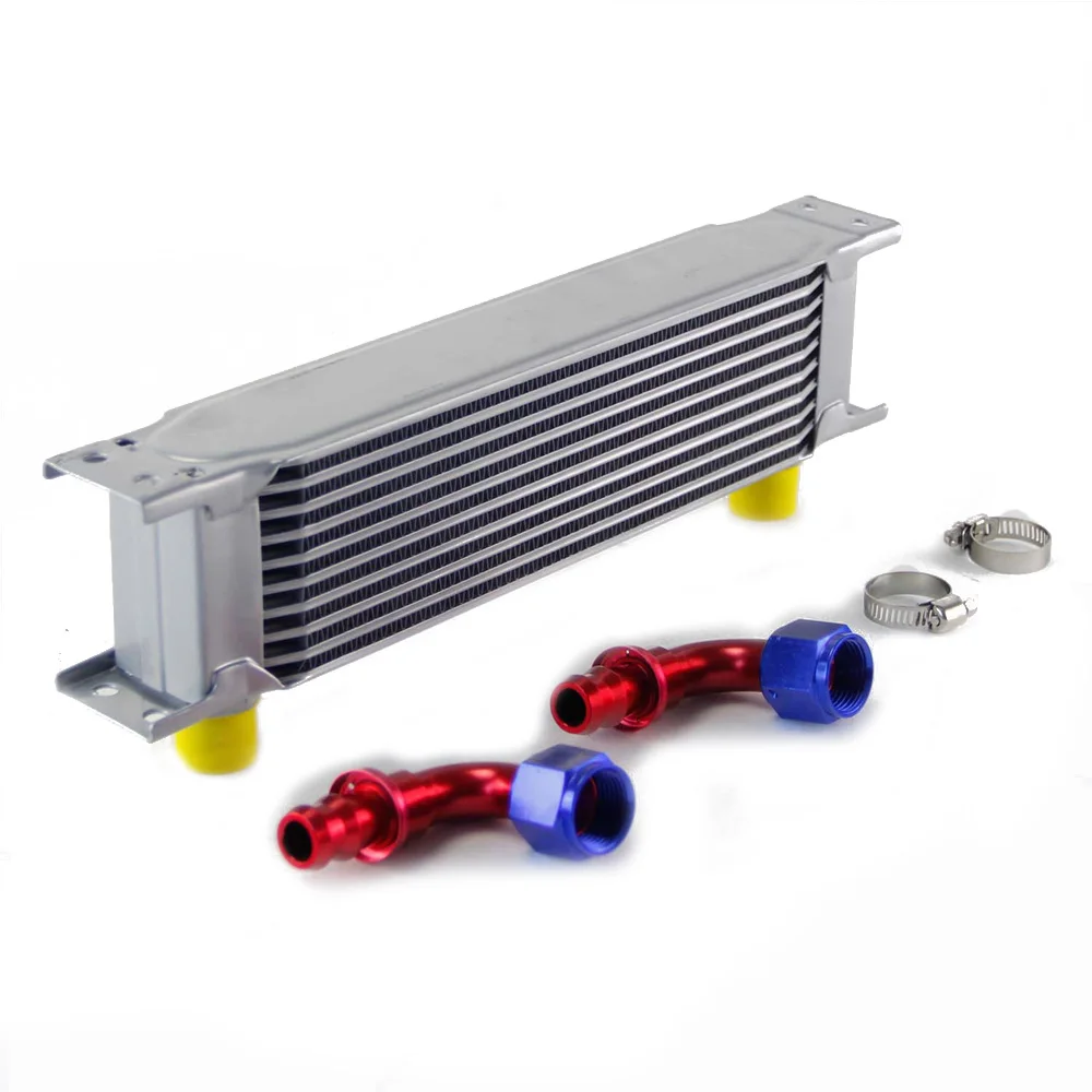 Универсальный 248 мм 7 Ряд AN10 алюминиевый двигатель трансмиссионный масляный радиатор Серебряные наборы прочный и практичный в использовании