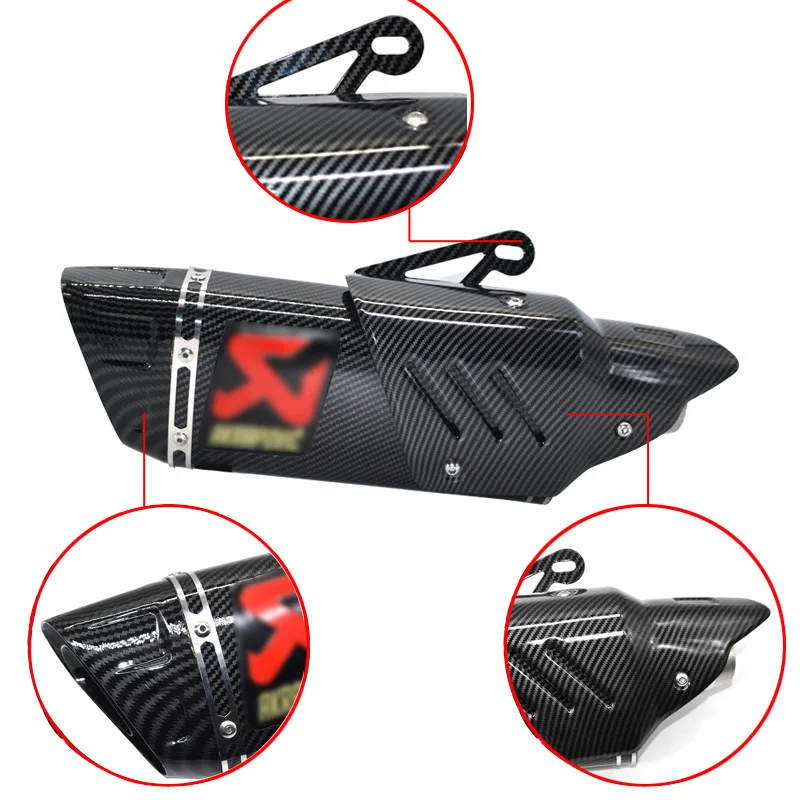 

51mm Motorcycle stickers 500cc 600cc exhaust carbon muffler exhaust motorcycle escape moto for R6 R1 CBR500 Z750 R3 CBR1000RR