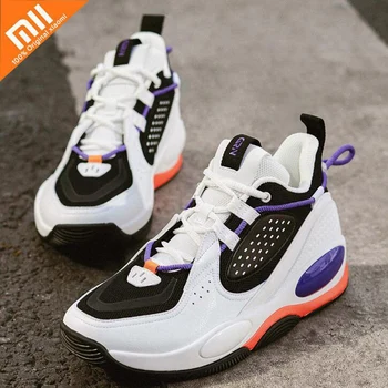 

Xiaomi Men Basketball Culture Shoes rubber outsole Comfortable Breathable Sport Sneakers Lace up Cushion Outdoor Shoes 2020 New
