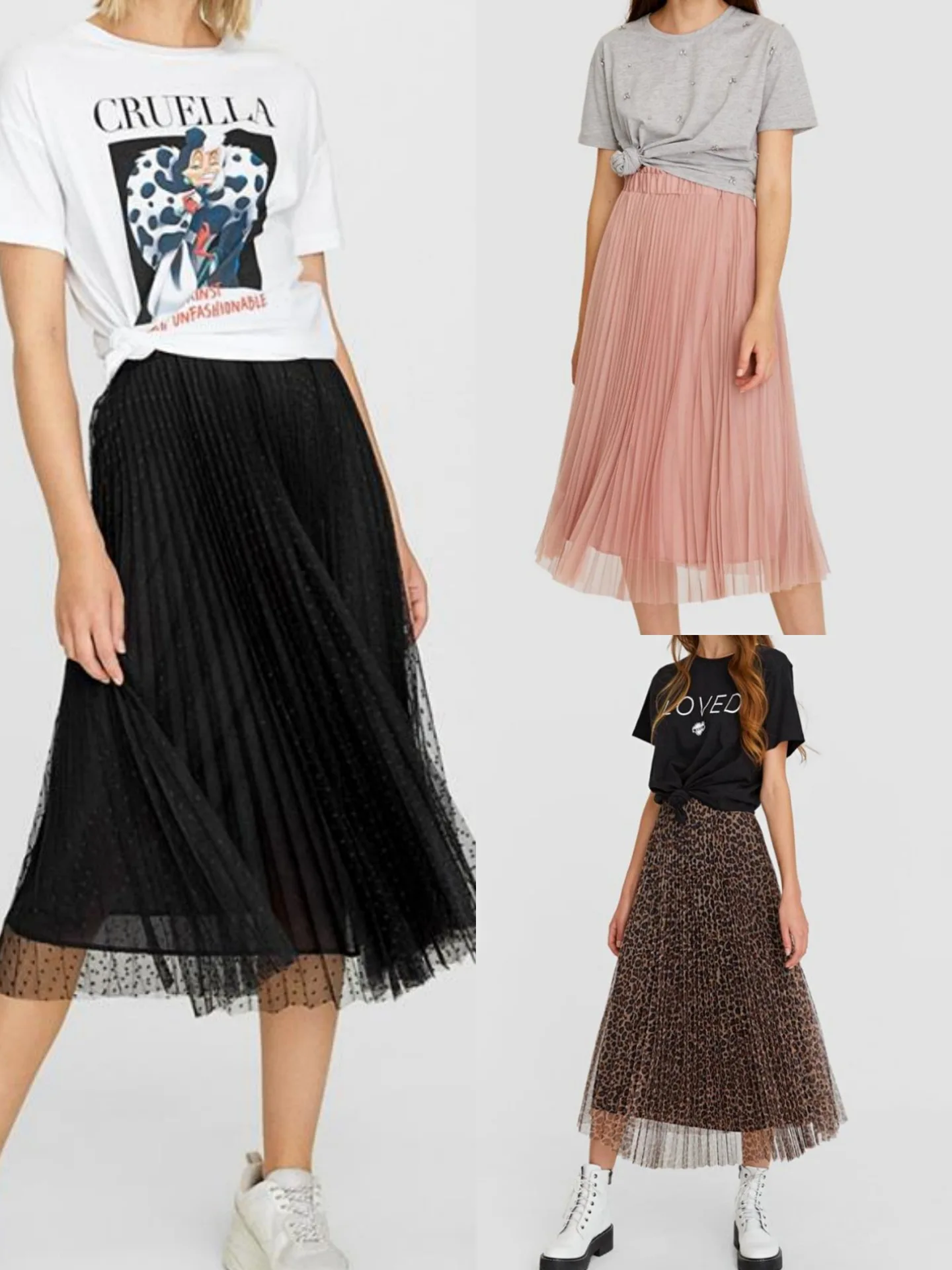 

Overplus of Goods Exported to Europe And us y Summer Women's New Style Drape Pleated Light Pink Gauze Elastic Waist Drape Skirt