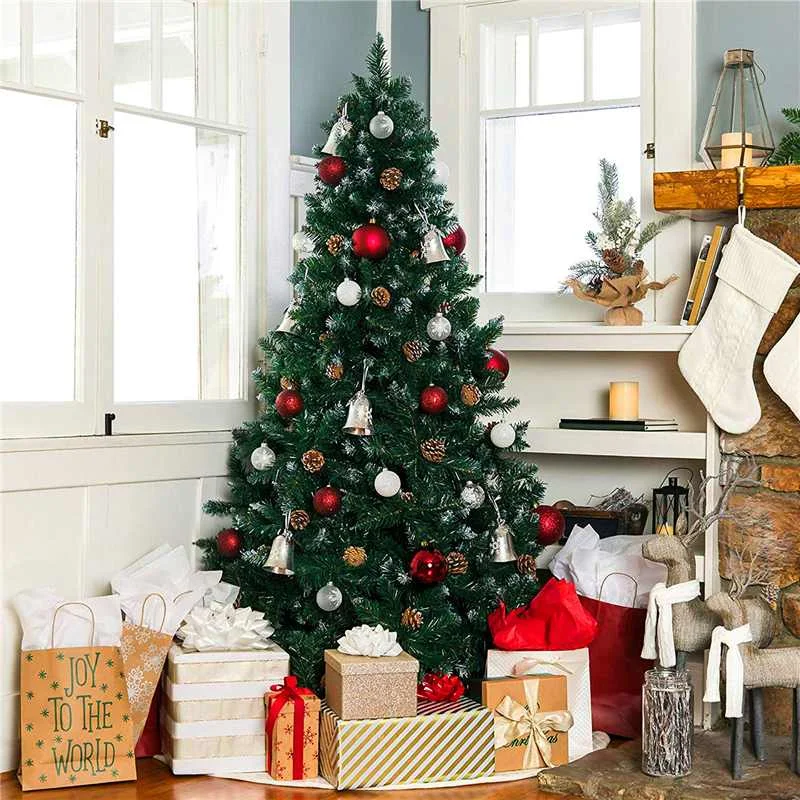 

6FT 1.8M Artificial Christmas Tree Plastic Christmas Decorations Holder Base for Christmas Home Party Decortaion Green Tree