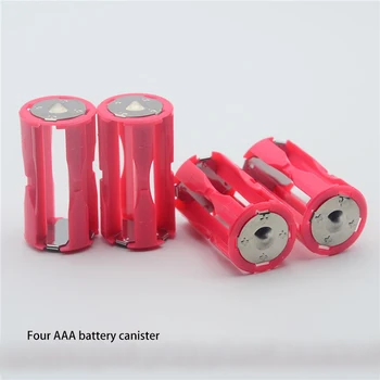 

1pcs 4*AAA Battery to C Size Parallel Battery Convertor Adapter Red Battery Holder Cases Box C Size Battery Adapter