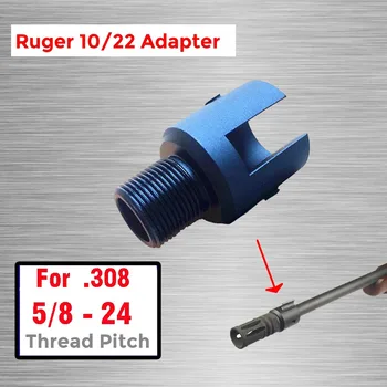 

Barrel End Threaded Adapter 5/8x24 for Ruger 10/22 thread adaptor CNC Alloy Steel Muzzle Barrel Adapter5/8-24 5/8"x24