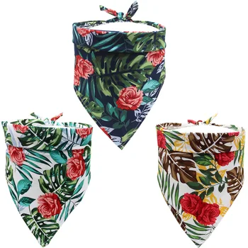 

Pet Grooming Accessories Spring and Summer-New Products Pet Triangular Scarf Dog Cotton Bibs Scarf Rose Triangular Binder