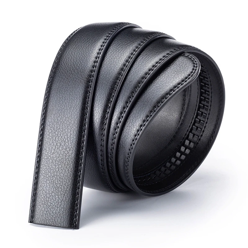 Cinturón de lujo para hombres, cinturón de negocios sin cabeza, hebilla automática, cinturón de cuero de vaca, cinturones de cuero el Cinturones de hombre| AliExpress