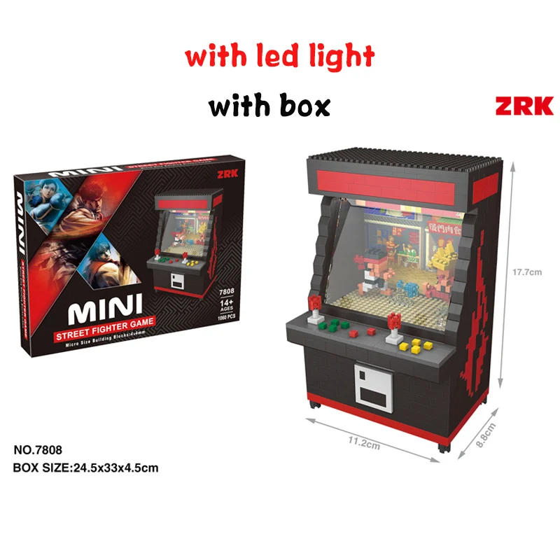 ZRK, Классические Мини Строительные блоки, мультяшная игрушка-истребитель, игровая модель, НЛО, клип, кукла, Ловец, Строительные кирпичи, Brinquedos - Цвет: 7808withlightbox