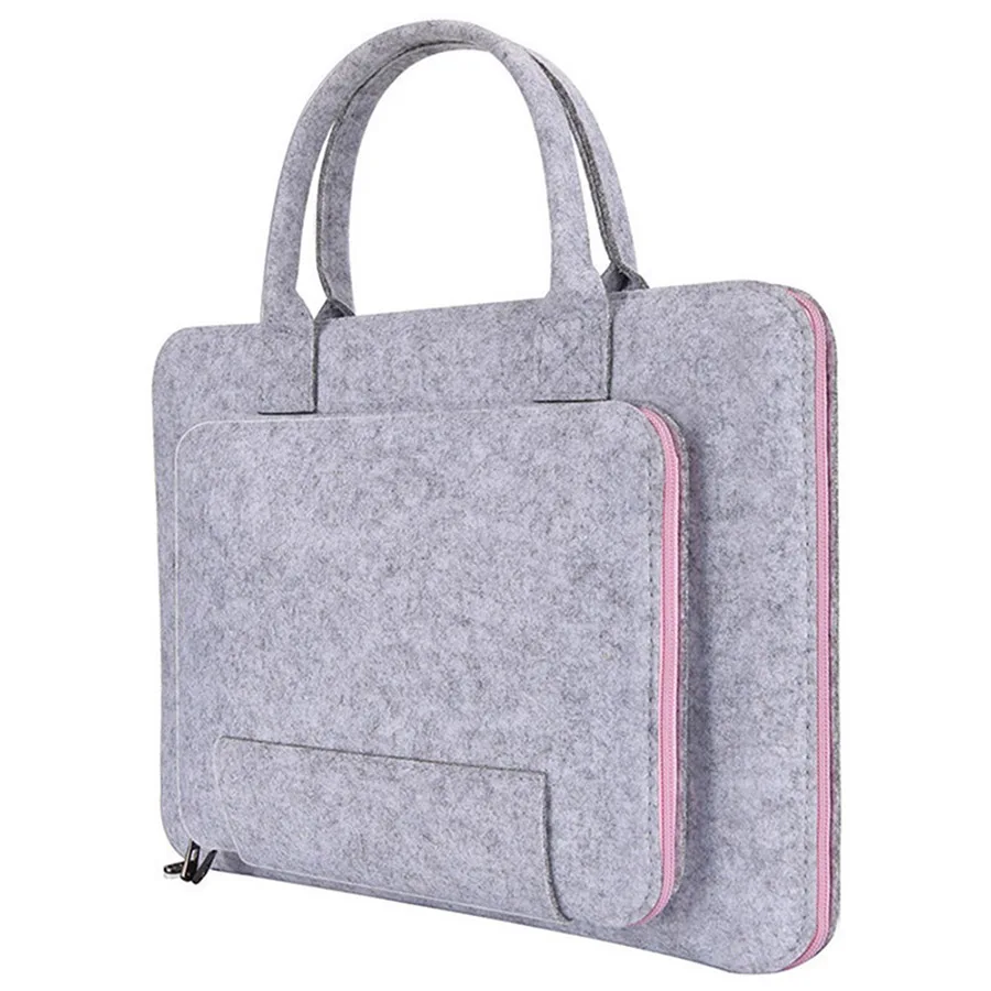 Universal Wool Felt Laptop Bag Sleeve Case for Macbook Air Pro 11 13 15 inch for Lenovo Dell HP Handbag Notebook Briefcase Pouch (26)