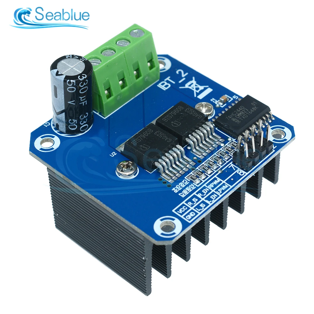 Двойной BTS7960 B BTS7960B 43A H-Bridge плата модуля двигателя высокой мощности для Arduino MCU