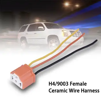 

New H4/9003/HB2 Car Headlight Ceramic Bulb Holder Extension Automotive Wire Halogen Adapter Socket Bulb Connector Auto