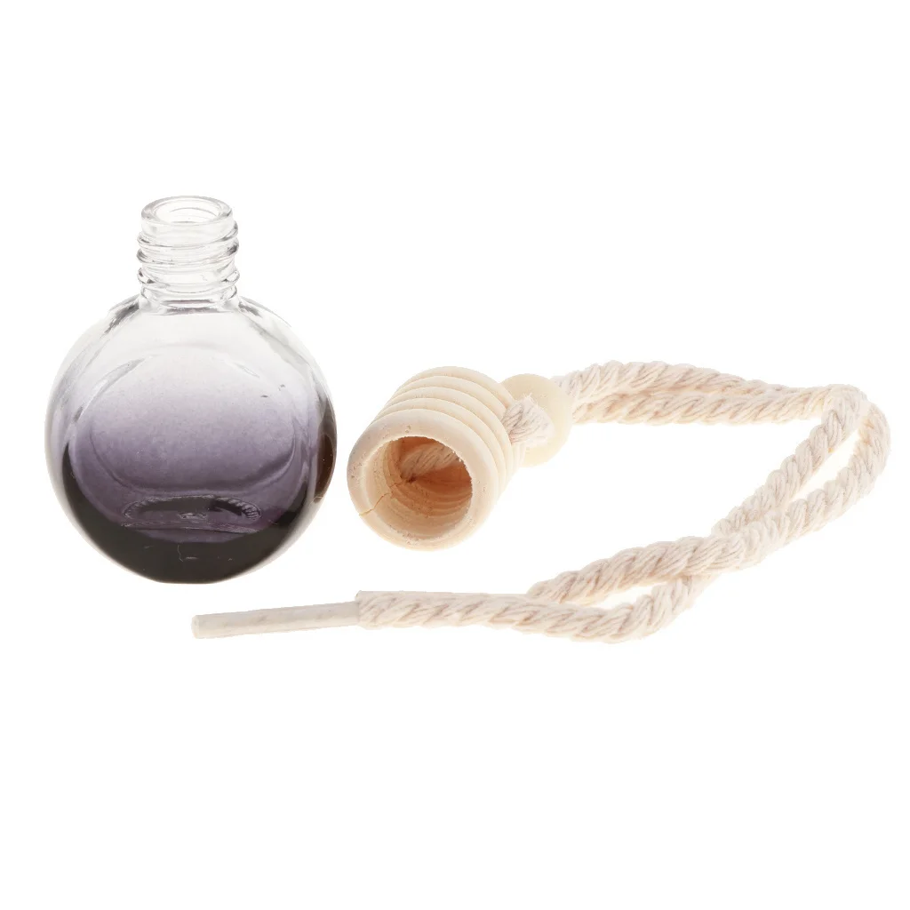 50Pcs 10ml Empty Perfume Bottle Pendant Car Hanging Ornament Home Decor Round