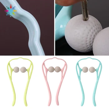 

1pcs Cervical Massager Pressure Therapy Multi-function U-shaped Neck Massager Plastic Manual Neck Massager