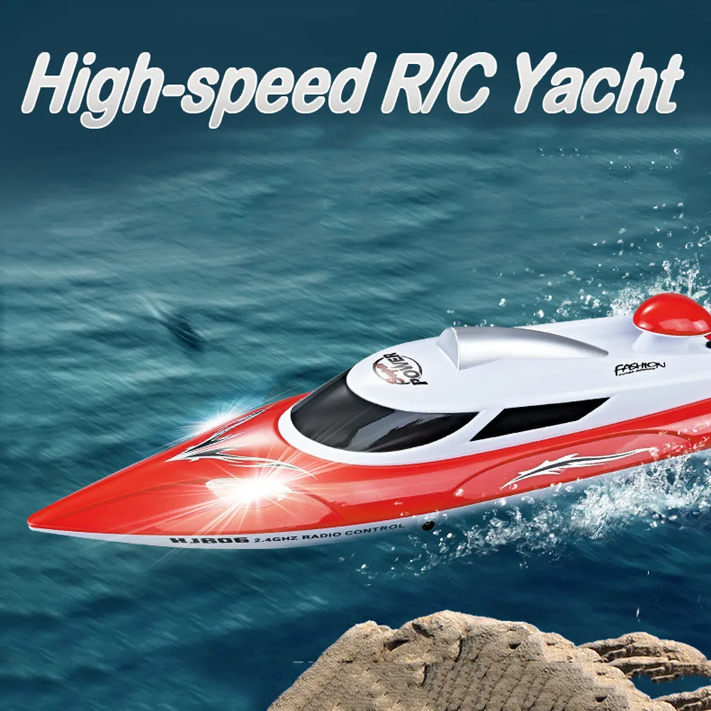 HJ806B RC лодка высокая скорость 35 км/ч 200 м расстояние управления Быстрая RC лодка гонки