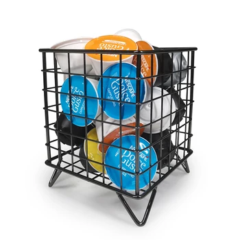 

Coffee Capsule Holder Iron Storage Basket For Nespresso Capsules Pods Gusto Dolce Office Cafe Kitchen Organizer Storage Rack