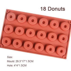 Silicone Donut & Pastry Baking Mold: 3D DIY Kitchen Tool (18 holes)