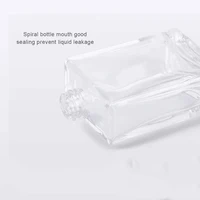 30 50 ML Glass Perfume Bottle Atomizer Transparent Black Spray Bottle Crystal Square Shape Empty Refillable