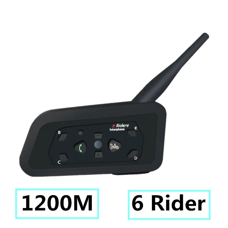 Intercoms Bluetooth Мотоциклетный коммуникатор шлем гарнитура домофон для 6 всадников мотоциклетный Интерком мотоциклы гарнитура