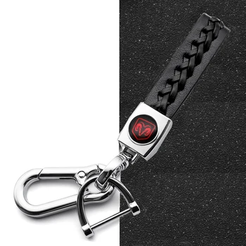 

Car-Styling 3D Metal Braided rope Auto Logo Keychain Key Chain Key Ring For Dodge journey ram 1500 caliber nitro charger durango