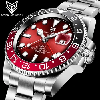 

Reloj Hombre LIGE 2020 New Sports Men Mechanical Wristwatch Stainless Steel 100ATM Waterproof Watch Top Luxury Brand Men Watches