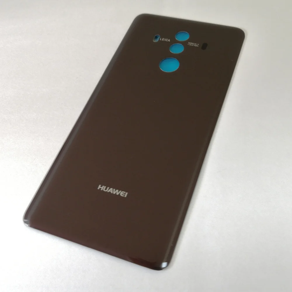Moka Mate 10 Pro HUAWEI mate 10 Pro 6,0 дюймов стеклянная крышка батареи, Замена задней двери чехол на заднюю крышку, липкая наклейка - Color: Moka Mate 10 Pro