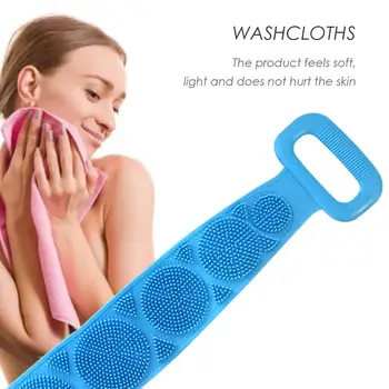 

Shower Brushes Magic Silicone Brushes Bath Towels Rubbing Back Mud Peeling Body Massage Shower Extended Scrubber Skin Clean