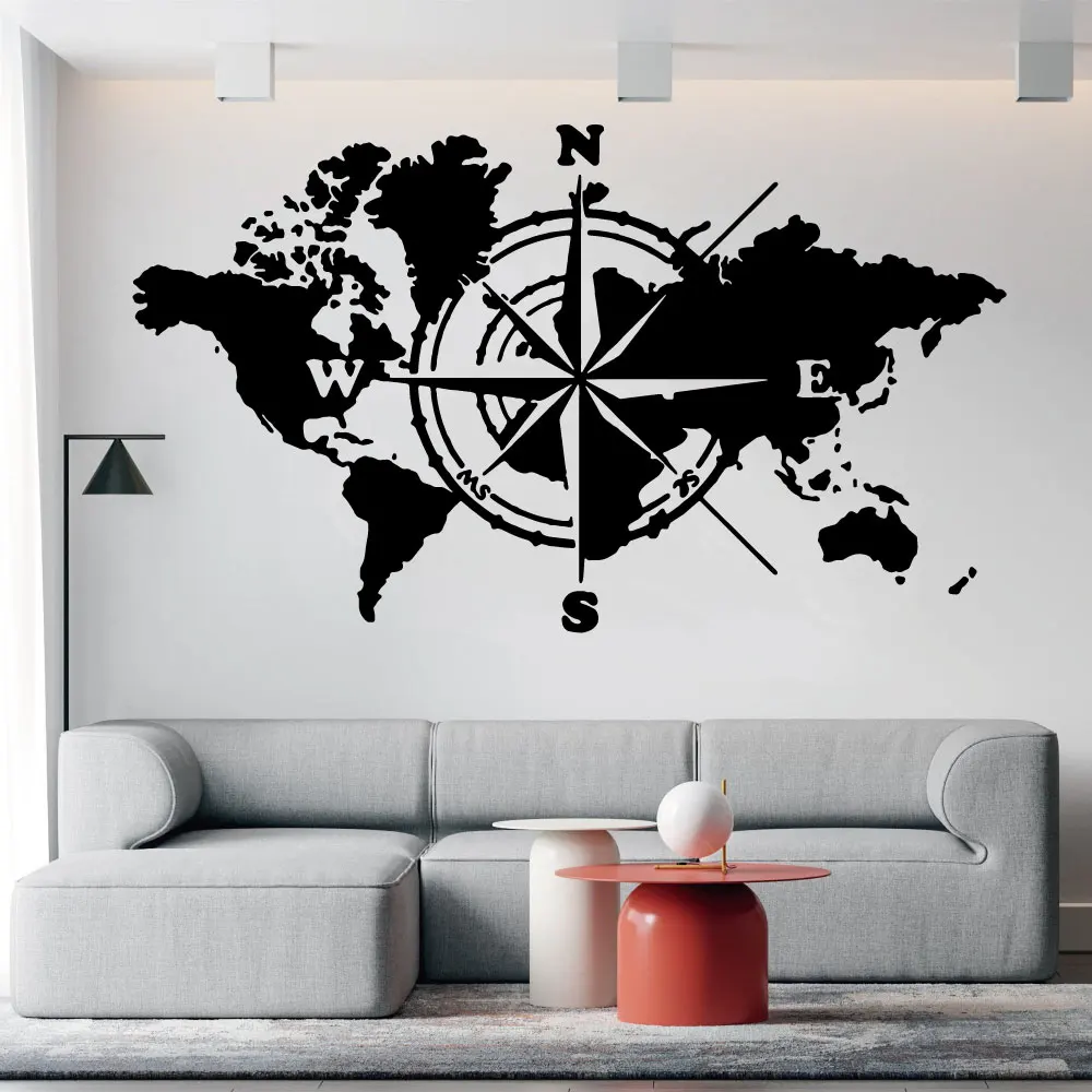 Wall Sticker Living World Maps Stickers Wall Decor World Maps Vinyl