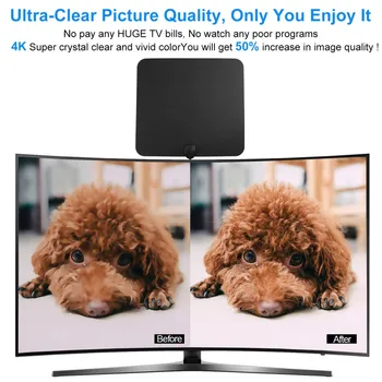 

Top 2019 Amplified HD Digital TV Antenna Support 4K 1080P VHF UHF Freeview Local Channels With Amplifier Signal Booster Coax