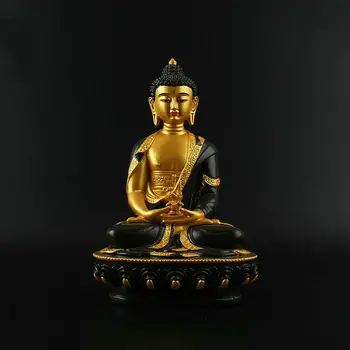 

Chinese Tibetan Buddhism Resin Painting Shakyamuni Amitabha Buddha Statue