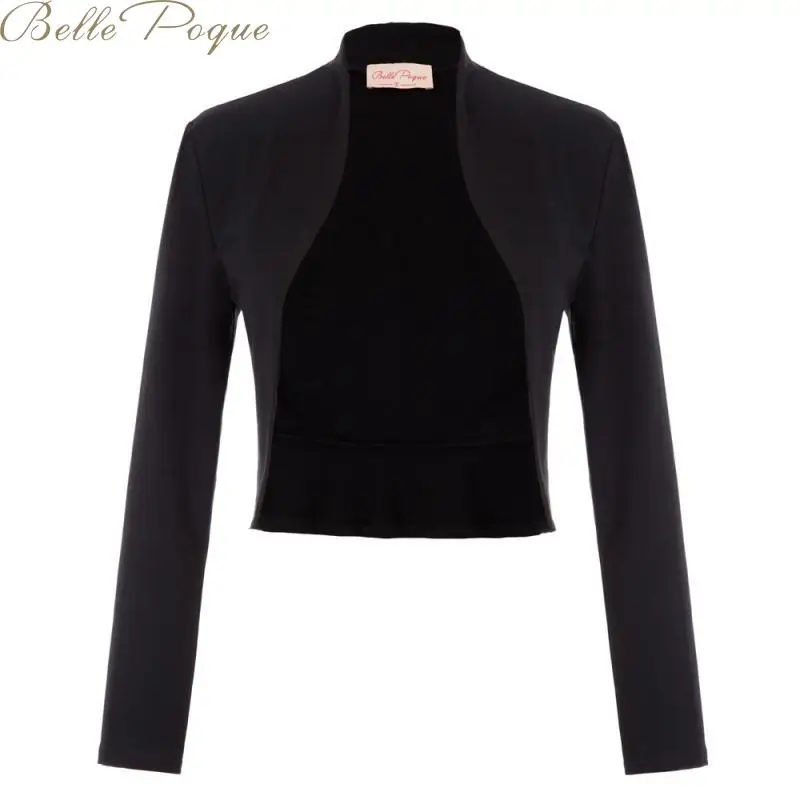 Belle poque, новинка, женский кардиган с длинным рукавом, открытая стежка, короткая куртка, укороченное мини пальто с пуговицами,, осень, зима