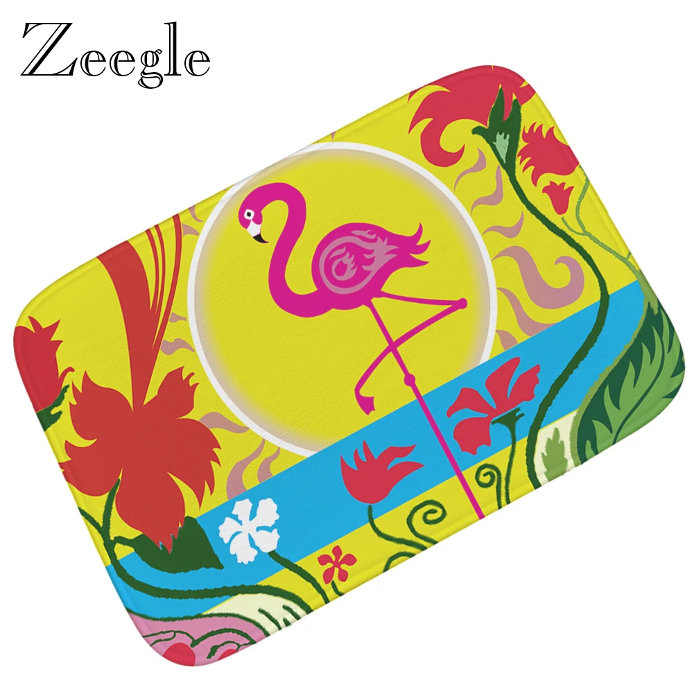Zeegle Коврик для двери фланелевый напольный коврик кухонный ковер нескользящий коврик для ванной Открытый коврик моющийся внутренний коврик для прихожей