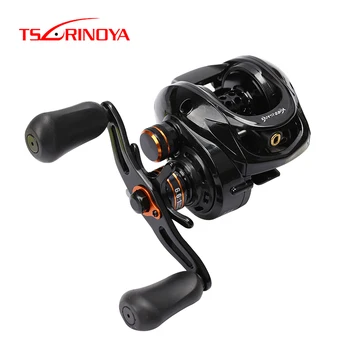 

TSURINOYA Baitcasting Fishing Reel HE 150 6+1BB 6.6:1 Light Weight Metal Spool Micro Lure Bait Stream Bass Trout Casting Reel