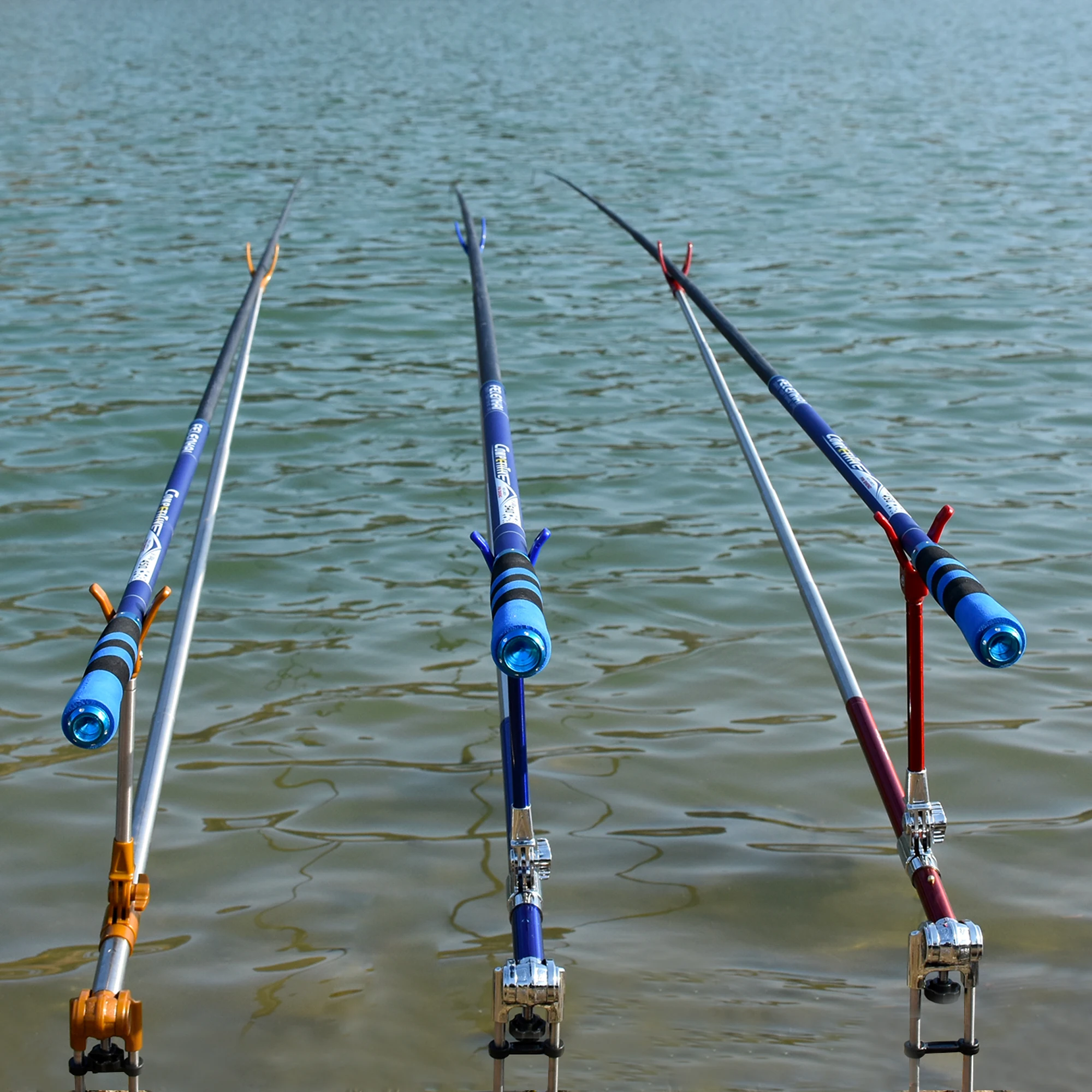 BIUTIFU Telescopic Fishing Rod Holder 1.5m 1.7m 1.9m 2.1m 2.3m Bracket Portable Retractable Folding 5 Color Stainless Steel Pole