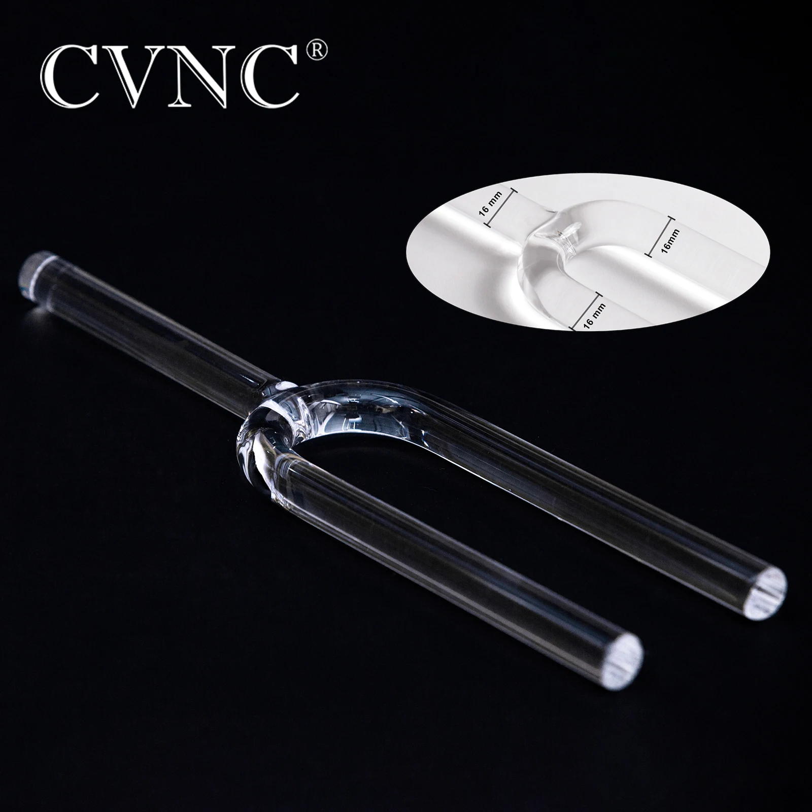 CVNC Хрустальная Поющая чаша 440 Гц или 432 Гц 16 мм прозрачный кварцевый Поющий тюнинг вилка