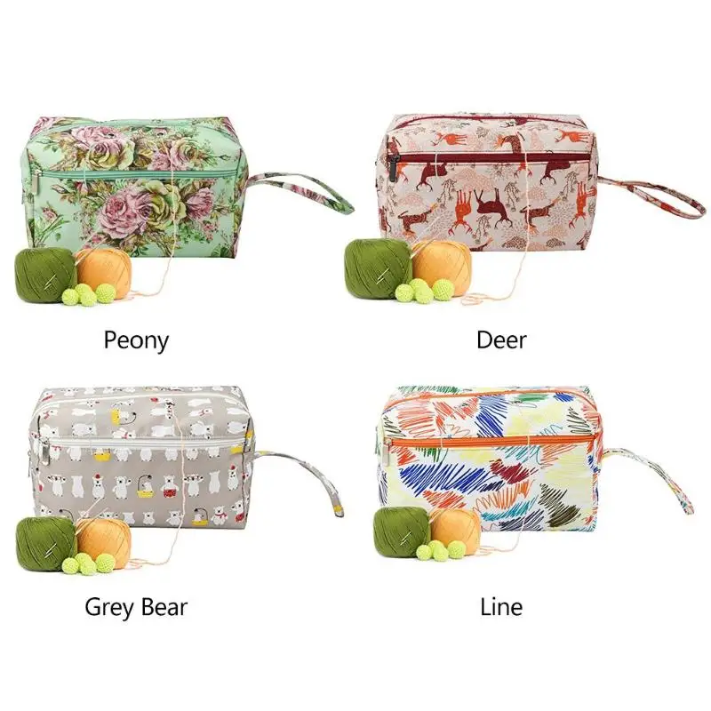 

Nylon Knitting Yarn Crochet Bag DIY Needle Weave Sewing Tools Storage Organizer Nylon Cotton Durable and Dirty-Resistant