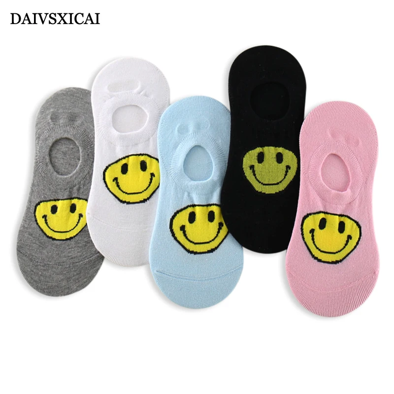5 пара/лот = 10 шт.; носки для детей; сезон лето модные легкие женские Лодка Носки ярких цветов футляр из силикона с милым рисунком из мультфильма; женские короткие носки
