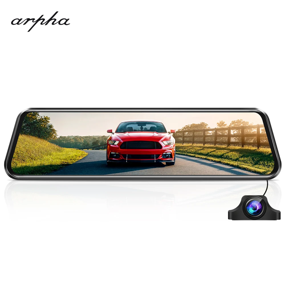 

Arpha W03 Streaming video mirror camera Full-Screen Touching ADAS registrar Dual Lens Night Vision dual 1080P Voice control Dvr