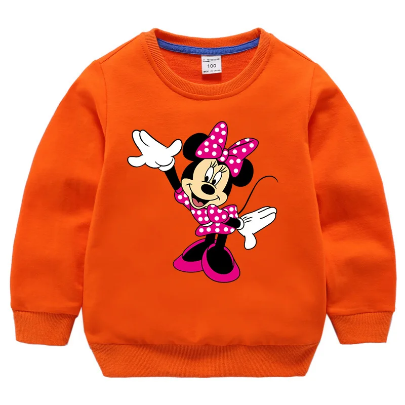 Детский свитер с 2 узорами осенне-зимняя хлопковая одежда Минни для маленьких девочек Спортивная футболка с длинными рукавами с изображением Эльзы футболка