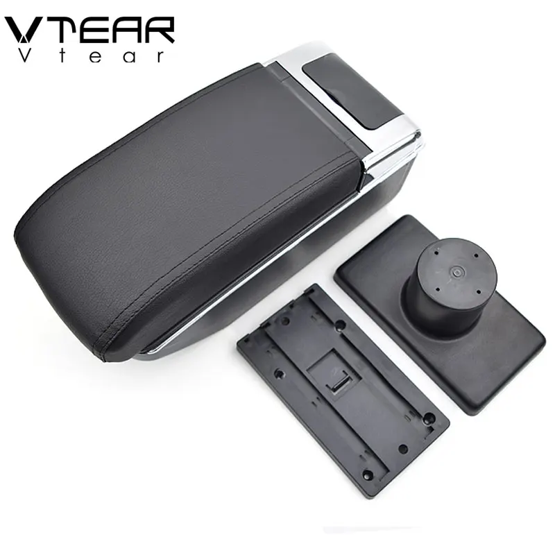 Vtear для Chery A3, автомобильные аксессуары для подлокотников, подлокотник, usb-интерфейс, для хранения, кожаная центральная консоль, подъем, АБС-пластик, вращающийся, для автомобиля