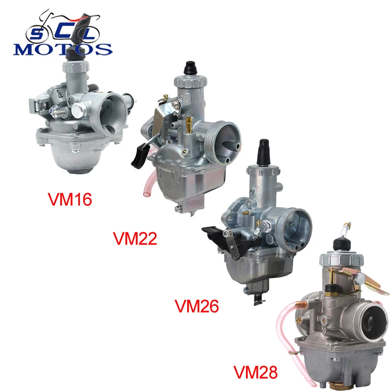 

Sclmotos- Mikuni VM Series VM16 19mm VM22 26mm VM26 30mm VM28 32mm Carburetor Carb For 110cc-250cc Dirt Bike CRF KLX ATV Quad