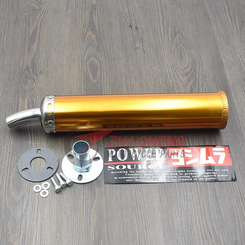 2 0MM Universele 2-takt Motorcycle Racing Uitlaatdemper Stilte Silencer Uitlaatpijp Uitlaatpijp Uitlaatdemper Motorfietsen (Kleur : 2