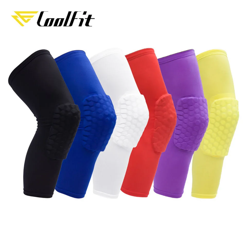 CoolFit 1 шт. баскетбольные наколенники повязка с Сотами эластичный наколенник