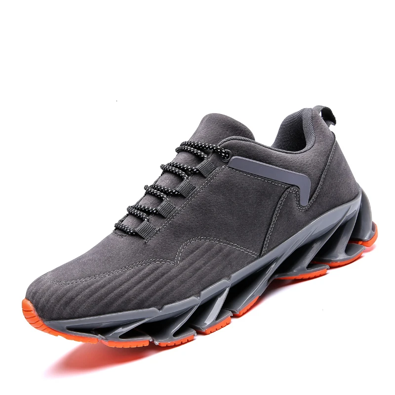 AFFINEST супер крутая спортивная обувь для мужчин дышащая весенняя обувь для кемпинга мужские кроссовки Bounce летняя уличная спортивная обувь - Цвет: grey leather upper