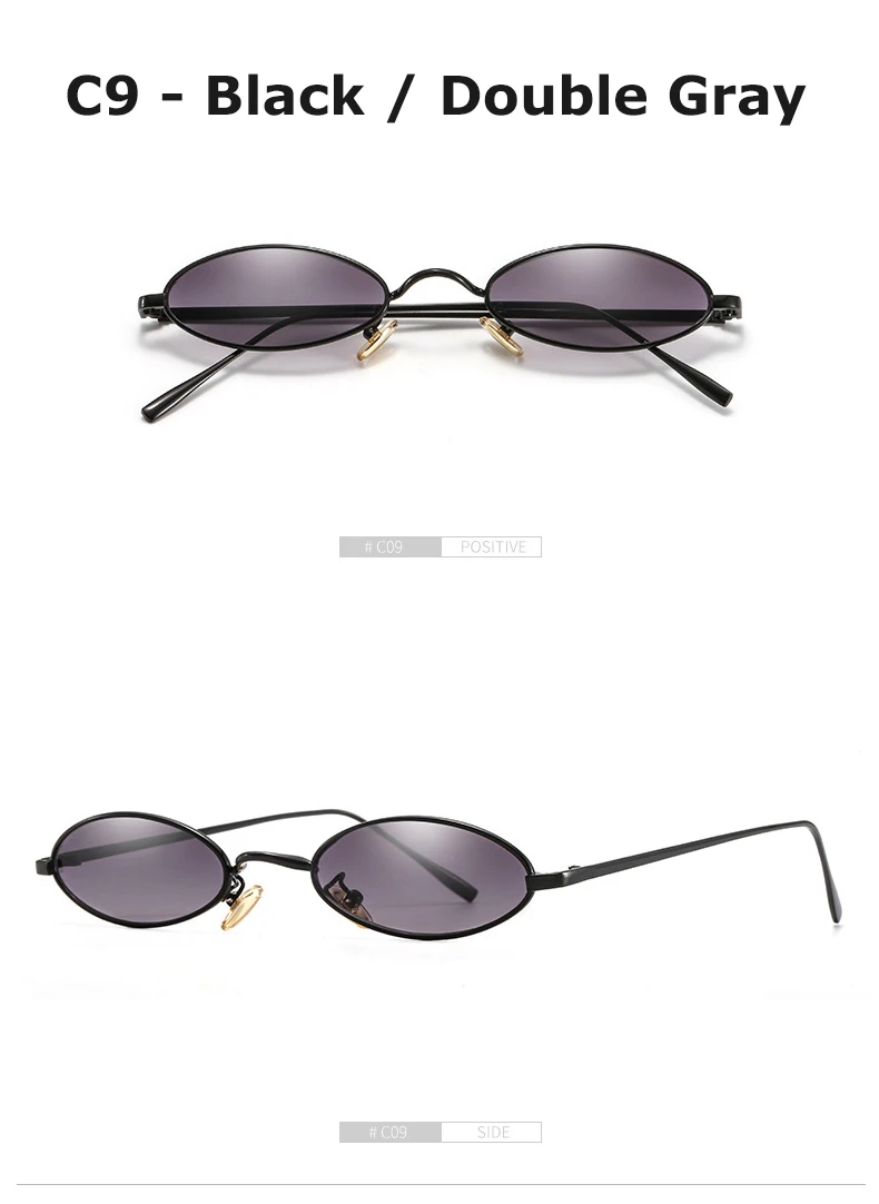 Ретро маленькие овальные солнцезащитные очки для женщин унисекс, металлические линзы с красной оправой, солнцезащитные очки кошачий глаз, роскошные брендовые дизайнерские очки, UV400