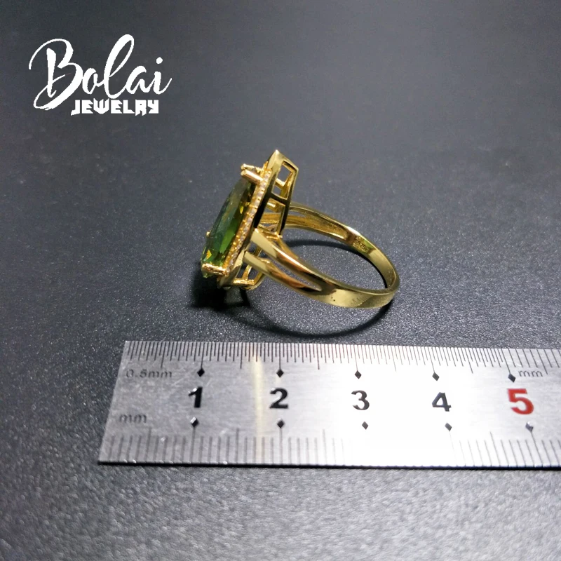 Bolaijewelry, Zultanite кольца diaspore груша 10*18 мм стерлингового серебра 925 драгоценный камень с огранкой, создающий цвет, меняющий элегантные изысканные украшения