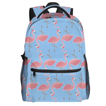 

Pink Fashion Flamingo Backpack College Students Wear Resistance Laptop Backpack Book Bag Casual Sports Bags School Bag