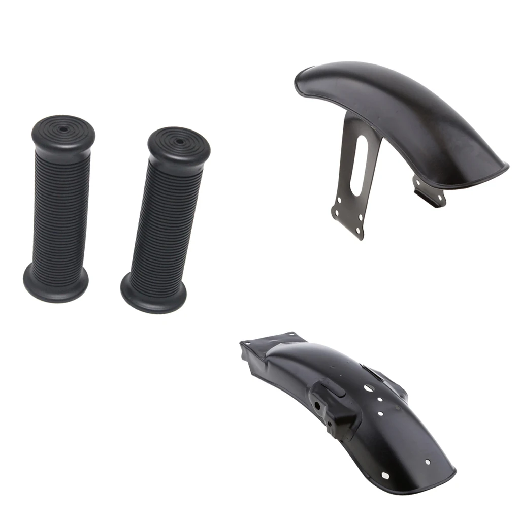 Motorcycle Handlebar + Fender Mudguard Mud Guard Black Kit For Honda CG125