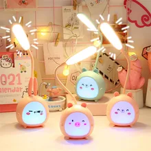 

Cartoon Pet LED Night Light Foldable Sleep Light Usd Student Children Desktop Table Lamp Eye Protection Reading Lamp Kids Gift