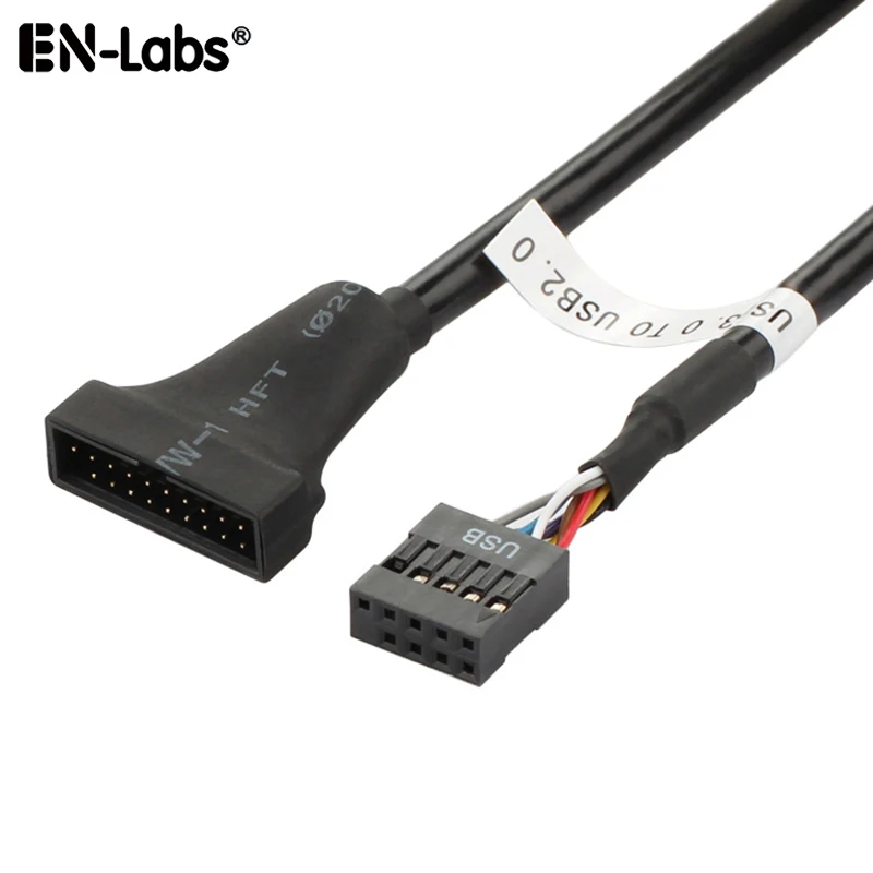 Кабель переходник с USB 3 0 на 2 для материнской платы плата USB3.0 20 контактами 9